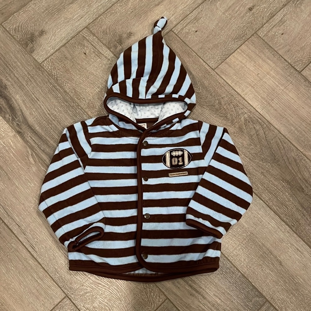 Carter's Brown and Blue Striped Kids Jacket